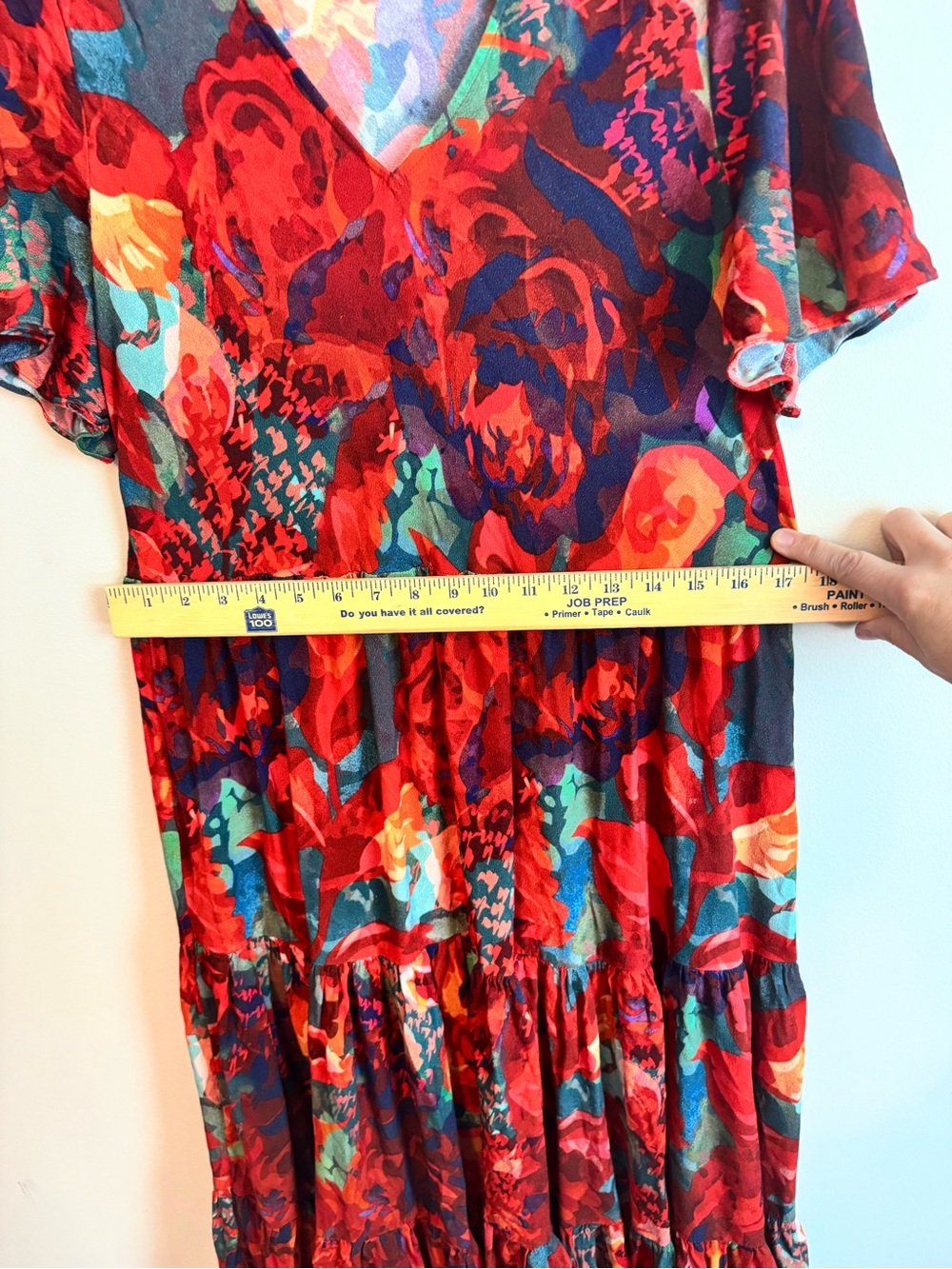 Soft surroundings floral midi dress floral vacation wedding boho large euc - Picture 6 of 9